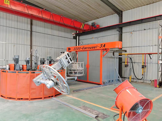 কেনা High Capacity Polyethylene Turret Roto Mold Machine PLC Control System 1000 Liters অনলাইনে উৎপাদন