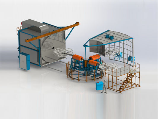 কেনা 20-30 Cycles/Hour Flexible Turret Rotomolding Machine OEM ODM অনলাইনে উৎপাদন