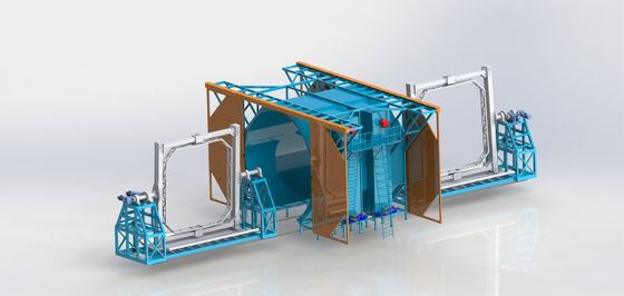 কেনা Large Dual-Station Automatic Rotational Molding Machine  Large Storage Tank Rotational Molding Machine অনলাইনে উৎপাদন