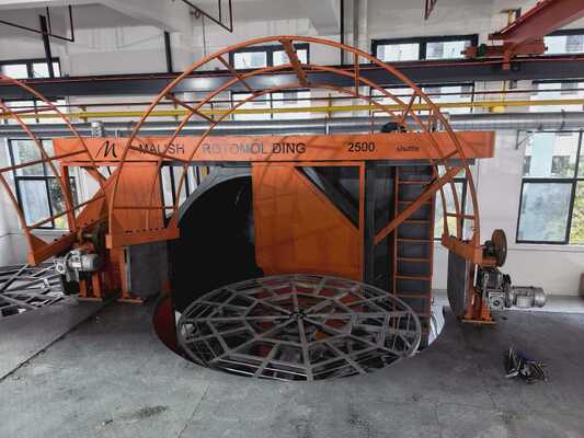 কেনা Three-arm Oven Mobile Injection Roto Moulding Machine for High Capacity Production অনলাইনে উৎপাদন