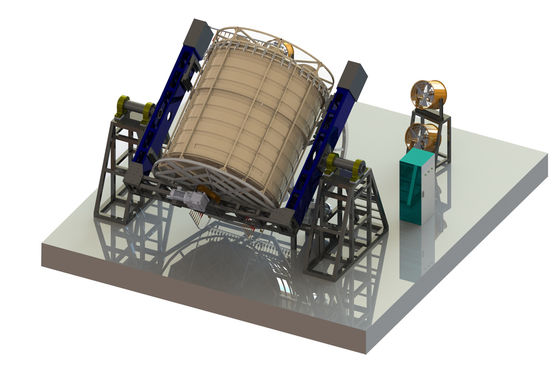 PLC System Rock N Roll Rotomoulding Machine Water Cooled Fully Automatic Plastic Production